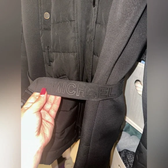 Michael Kors Black Winter Jacket with a Fur Hood - Picture 2 of 6